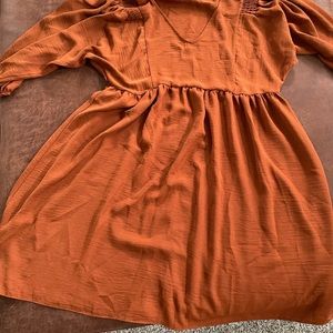 Everly Burnt Orange Dress